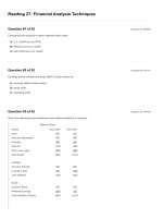 Reading 27 financial analysis techniques  questions and answers 