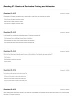 Reading 57 basics of derivative pricing and valuation questions and answers 