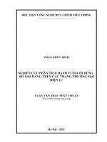 Nghiên cứu phân tích hành vi người dùng bỏ giỏ hàng trên các trang thương mại điện tử 