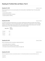 Reading 42 portfolio risk and return part II questions and answers 