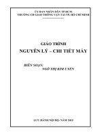 Giáo trình Nguyên lý chi tiết máy
