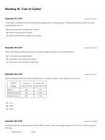 Reading 36 cost of capital questions and answers 