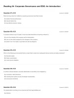 Reading 34 corporate governance and ESG  an introduction questions and answers 