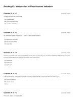 Reading 52 introduction to fixed income valuation questions and answers 