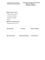 Nội dung ôn tập cuối kì 1 môn Âm nhạc-2020