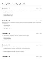 Reading 47 overview of equity securities questions and answers 