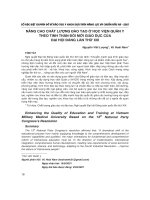 Nâng cao chất lượng đào tạo ở Học viện Quân y theo tinh thần đổi mới giáo dục của Đại hội Đảng lần thứ XIII