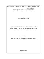 Công tác tư tưởng của các đảng bộ cơ sở thuộc đảng bộ công an trung ương hiện nay 