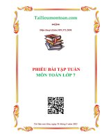 Phieu bai tap tuan mon toan lop 7