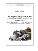 Giáo trình Nguyên lý chi tiết máy (Nghề Công nghệ kỹ thuật cơ khí)