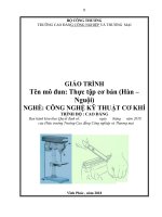 Giáo trình Thực tập cơ bản Hàn và Nguội (Nghề Công nghệ kỹ thuật cơ khí)