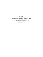 DẠY LỚP 3 THEO CHƯƠNG TRÌNH TIỂU HỌC MỚI. TÀI LIỆU BỒI DƯỠNG GIÁO VIÊN