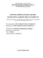 TRƯỜNG ĐẠI HỌC SƯ PHẠM KỸ THUẬT THÀNH PHỐ HỒ CHÍ MINH CHƯƠNG TRÌNH GIÁO DỤC ĐẠI HỌC NGÀNH CÔNG NGHỆ KỸ THUẬT CƠ ĐIỆN TỬ