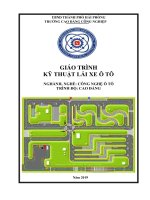 Giáo trình Kỹ thuật lái xe ô tô (NgànhCông nghệ ô tô)