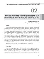 Mô hình phát triển chương trình đào tạo ngành toán kinh tế đáp ứng chuẩn đầu ra