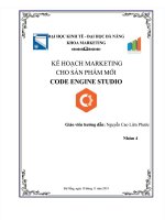 Kế hoạch marketing cho sản phẩm mới code engine studio
