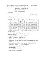 ĐỀ CƯƠNG CHI TIẾT BÀI GIẢNG Học phần: Cơ sở dữ liệu nâng cao. Bộ môn: Hệ thống thông tin Khoa: Công nghệ thông tin