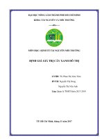 ĐỊNH GIÁ CÂY XANH ĐÔ THỊ