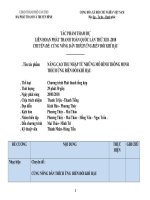 CHUYÊN ĐỀ: CÙNG NÔNG DÂN THÍCH ỨNG BIẾN ĐỔI KHÍ HẬU