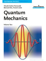 Quantum mechanics vol 2, cohen tannoudji 
