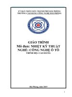 Giáo trình Nhiệt kỹ thuật (Ngành Công nghệ ô tô)