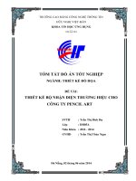 TÓM TẮT ĐỒ ÁN TỐT NGHIỆP NGÀNH: THIẾT KẾ ĐỒ HỌA  ĐỀ TÀI: THIẾT KẾ BỘ NHẬN DIỆN THƯƠNG HIỆU CHO CÔNG TY PENCIL ART