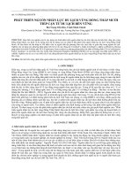 Phát triển nguồn nhân lực du lịch vùng Đồng Tháp Mười tiếp cận từ du lịch bền vững