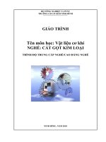 Giáo trình Vật liệu cơ khí (Nghề Cắt gọt kim loại)
