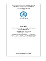 Giáo trình Thực tập Kỹ thuật chẩn đoán và kiểm định ô tô (Nghề Công nghệ ô tô)