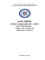 Giáo trình Công nghệ khí nén  thủy lực ứng dụng (Ngành Công nghệ ô tô)