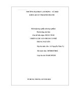 Chủ đề tiểu luận PHÂN TÍCH CHIẾN LƯỢC SẢN PHẨM CÀ PHÊ TRUNG NGUYÊN 