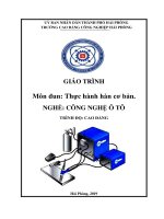 Giáo trình Thực hành hàn cơ bản (NgànhCông nghệ ô tô)