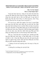 TÍNH NHÂN BẢN CỦA ĐẠO ĐỨC PHẬT GIÁO NAM TƠNG THEO NĂM GIỚI QUA MỘT SỐ KINH TẠNG PALI ThS Võ Văn Thành ThS Lê Thị Thanh Tâm