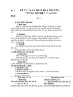 Bai 7 Ke thua va phat huy truyen thong tot dep cua dan toc