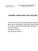 Trường đại học Sư phạm Kỹ thuật TP.Hồ Chí Minh CHƯƠNG TRÌNH GIÁO DỤC ĐẠI HỌC: XÂY DỰNG DÂN DỤNG & CÔNG NGHIỆP Ngành đào tạo: CÔNG NGHỆ KỸ THUẬT CƠNG TRÌNH XÂY DỰNG