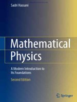 Mathematical physics a modern introduction to its foundations, 2nd edition, sadri hassani 