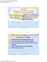 BÁO CÁO ĐÁNH GIÁ LUẬT THUẾ TÀI NGUYÊN VÀ QUẢN LÝ THUẾ TÀI NGUYÊN. December 2018. PGS.TS Lê Xuân Trường