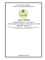 Giáo trình môn học Cơ ứng dụng (Nghề Bảo trì  sửa chữa khung vỏ ô tô)