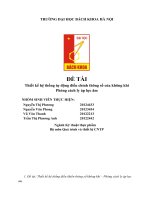 Thiết kế hệ thống điều khiển tự động thiết bị điều chỉnh thông số phòng áp lực âm