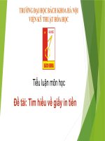 Đề tài tìm hiểu về giấy in tiền   