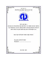 HỌC PHẦN KINH TẾ HỌC “ĐÁNH GIÁ TÌNH HÌNH THỊ TRƯỜNG VẢI THIỀU ĐƯỢC TRỒNG TẠI TỈNH BẮC GIANG TRONG BỐI CẢNH ĐẠI DỊCH COVID19 BÙNG PHÁT MẠNH TRÊN ĐỊA BÀN TỈNH HIỆN NAY”