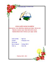 SKKN BIỆN PHÁP DẠY HỌC TÍCH CỰC THCS