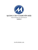 QUẢNG CÁO VÀ KHUYẾN MÃI - NHÓM 8
