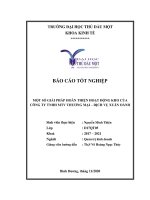 Một số giải pháp hoàn thiện hoạt động kho của công ty tnhh mtv thương mại   dịch vụ xuân oánh  