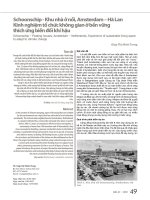 Schoonschip - Khu nhà ở nổi, Amsterdam – Hà Lan Kinh nghiệm tổ chức không gian ở bền vững thích ứng biến đổi khí hậu