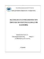 Dự án ra mắt sản phẩm dimsum mới dành cho trẻ em (giai đoạn pre launch)