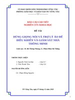 Dùng giọng nói và trợ lý ảo để điều khiển và giám sát nhà thông minh