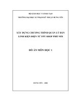 Xây dựng chương trình quản lý bán linh kiện diện tử FPT shop phố nối