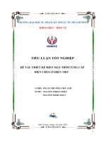 Thiết kế hệ thống điện năng lượng mặt trời