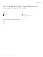 ỨNG DỤNG KỸ THUẬT PHÂN LOẠI ẢNH HƯỚNG ĐỐI TƯỢNG NHẰM PHÂN LOẠI TRẠNG THÁI RỪNG